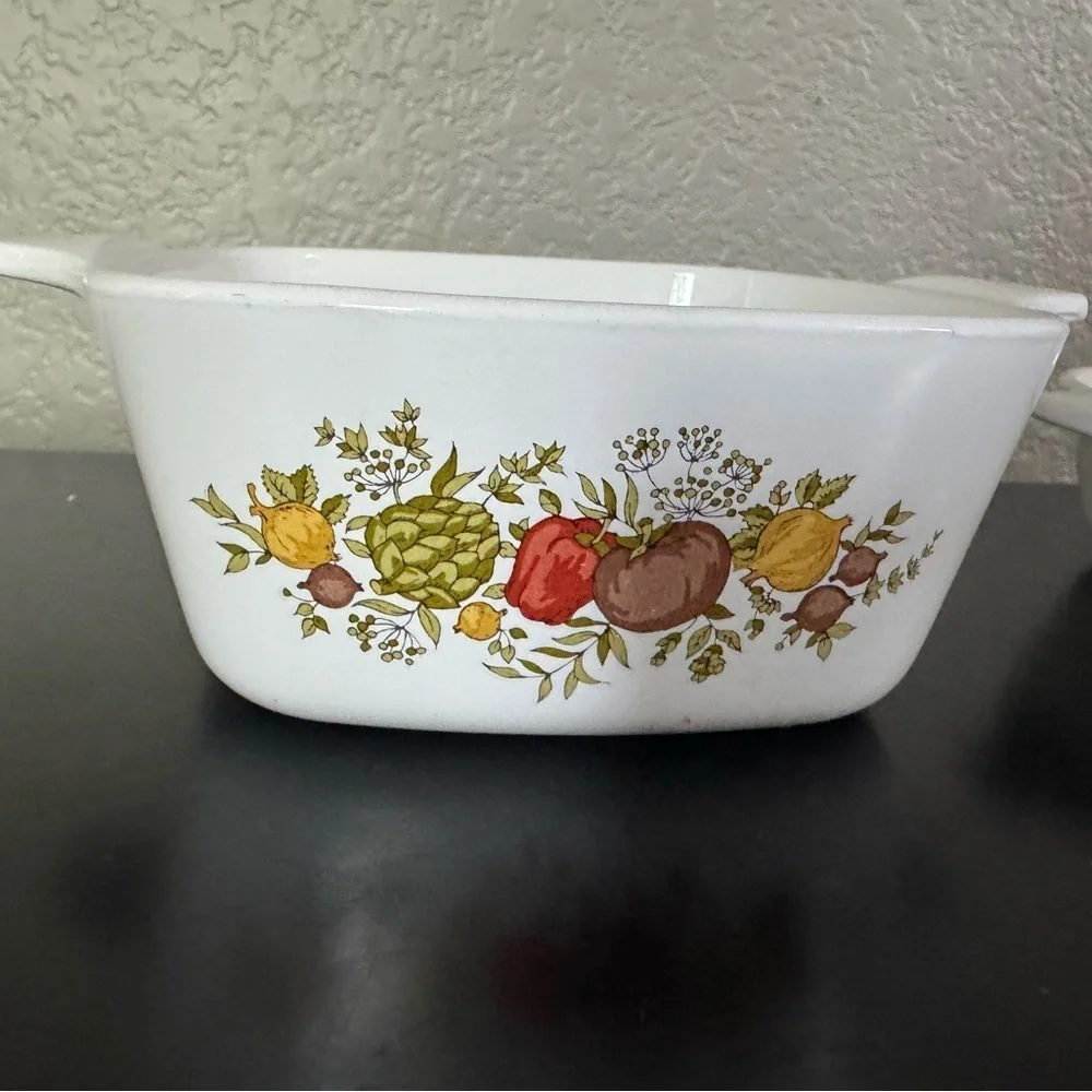 Vintage Corningware Floral Design Baking Dishes